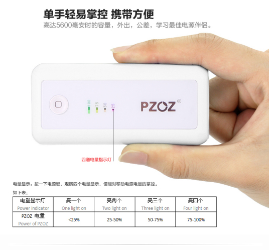 PZOZ移动电源