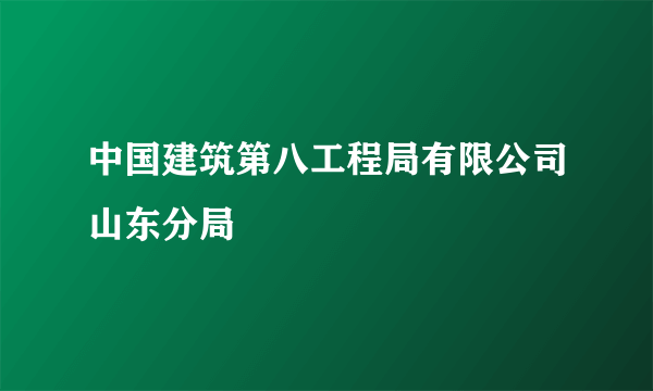 中国建筑第八工程局有限公司山东分局