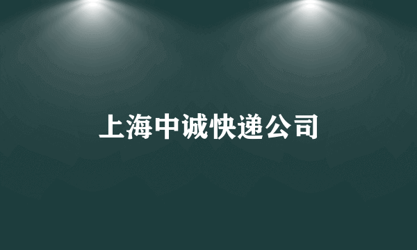 上海中诚快递公司