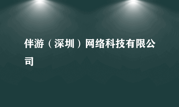 伴游（深圳）网络科技有限公司