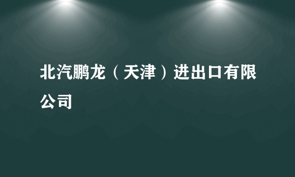 北汽鹏龙（天津）进出口有限公司