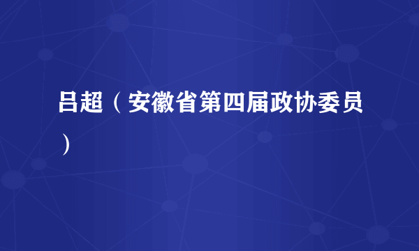 吕超（安徽省第四届政协委员）