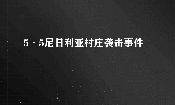 5·5尼日利亚村庄袭击事件