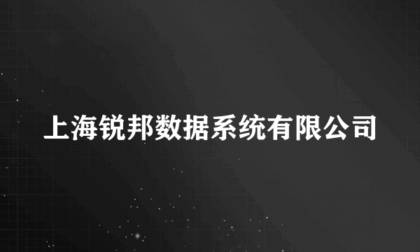 上海锐邦数据系统有限公司