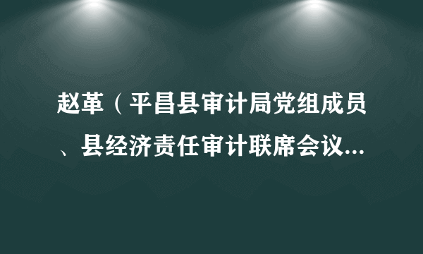 赵革（平昌县审计局党组成员、县经济责任审计联席会议办公室主任）