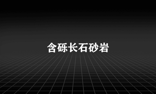 含砾长石砂岩