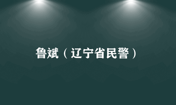 鲁斌（辽宁省民警）