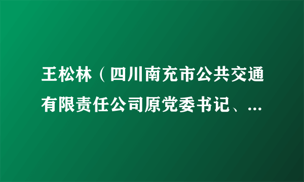 王松林（四川南充市公共交通有限责任公司原党委书记、董事长）