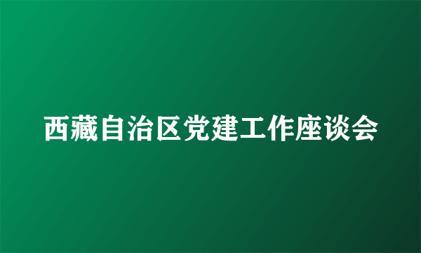 西藏自治区党建工作座谈会