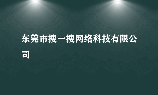 东莞市搜一搜网络科技有限公司