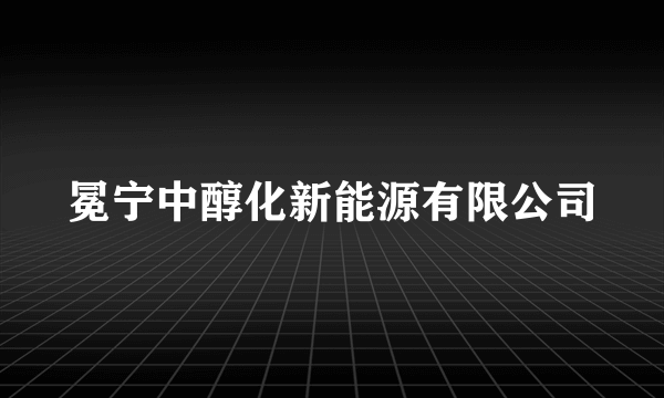 冕宁中醇化新能源有限公司