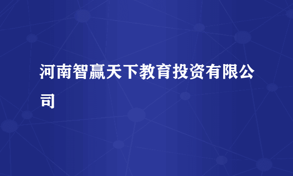 河南智赢天下教育投资有限公司