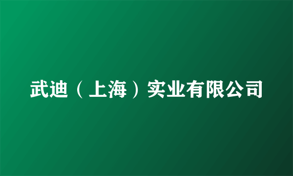 武迪（上海）实业有限公司