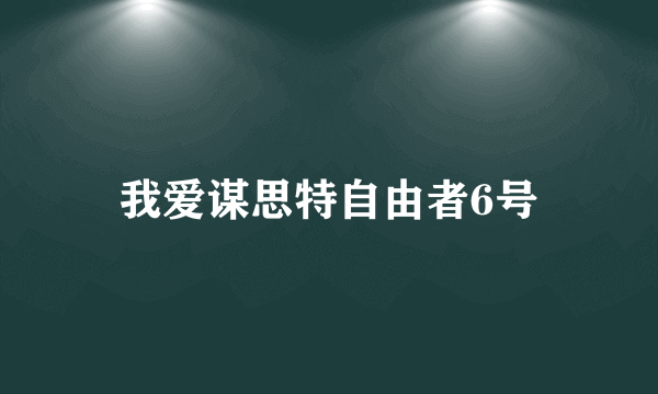 我爱谋思特自由者6号