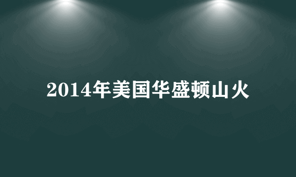 2014年美国华盛顿山火