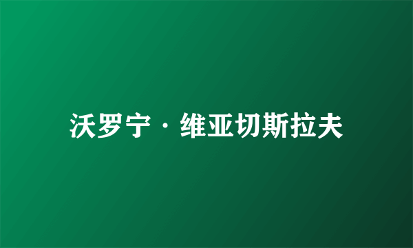 沃罗宁·维亚切斯拉夫