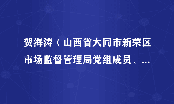 贺海涛（山西省大同市新荣区市场监督管理局党组成员、副局长）