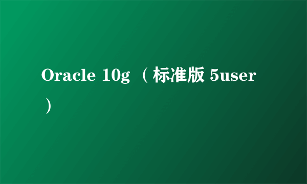 Oracle 10g （标准版 5user）