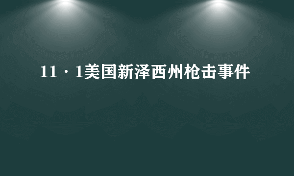 11·1美国新泽西州枪击事件