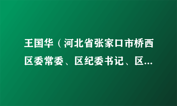 王国华（河北省张家口市桥西区委常委、区纪委书记、区监委主任）