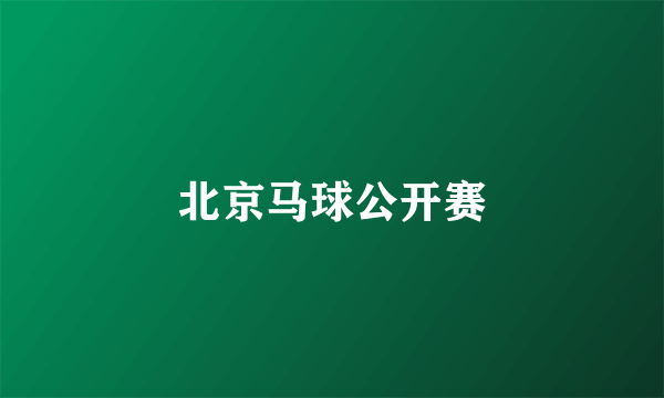 北京马球公开赛