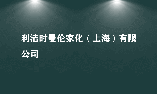 利洁时曼伦家化（上海）有限公司