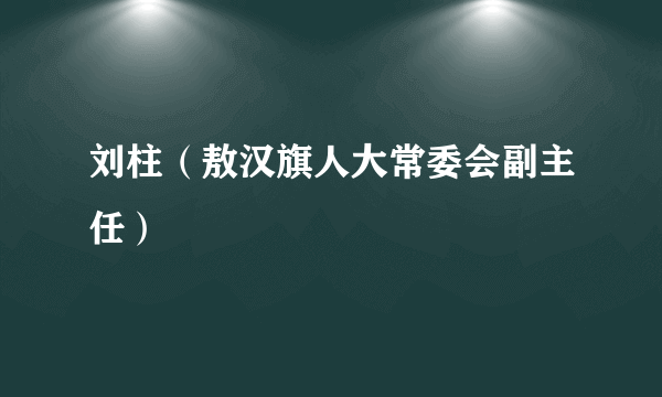 刘柱（敖汉旗人大常委会副主任）