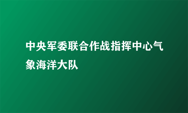 中央军委联合作战指挥中心气象海洋大队