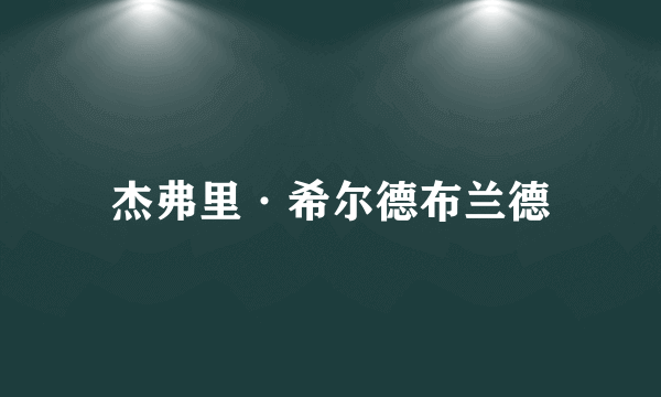 杰弗里·希尔德布兰德