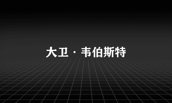 大卫·韦伯斯特