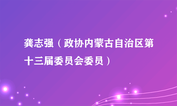 龚志强（政协内蒙古自治区第十三届委员会委员）