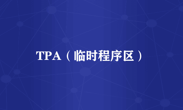 TPA（临时程序区）