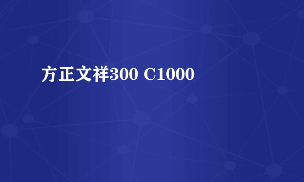 方正文祥300 C1000