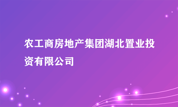 农工商房地产集团湖北置业投资有限公司