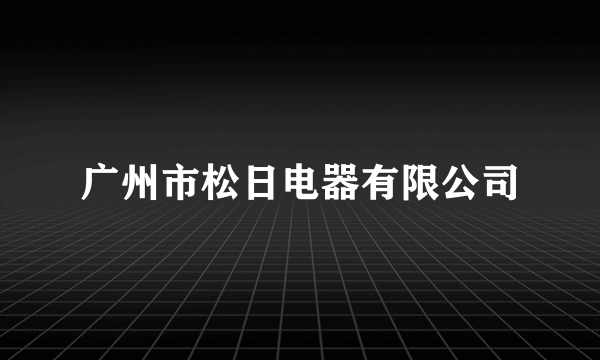 广州市松日电器有限公司