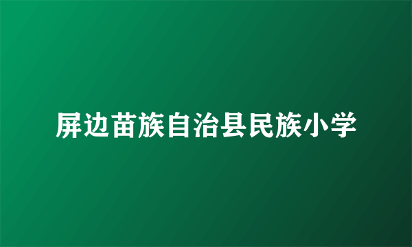 屏边苗族自治县民族小学