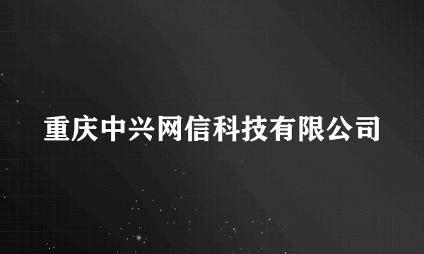 重庆中兴网信科技有限公司