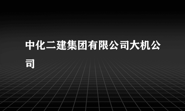 中化二建集团有限公司大机公司