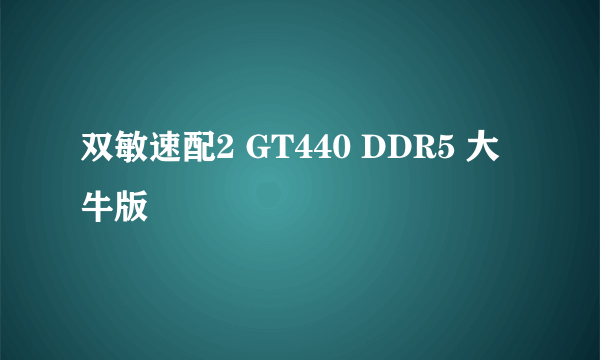 双敏速配2 GT440 DDR5 大牛版