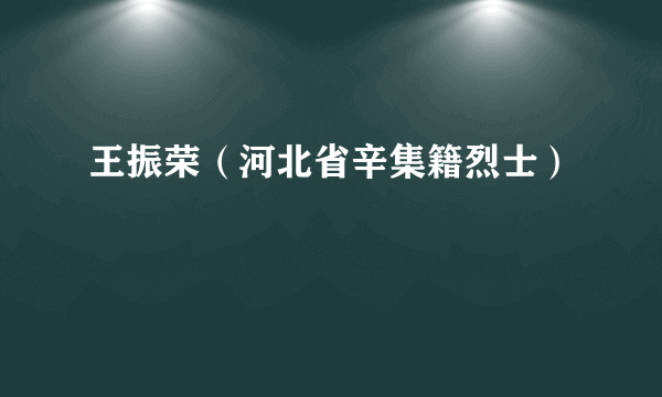 王振荣（河北省辛集籍烈士）