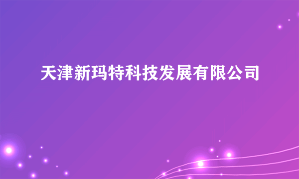 天津新玛特科技发展有限公司