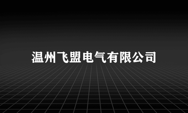 温州飞盟电气有限公司