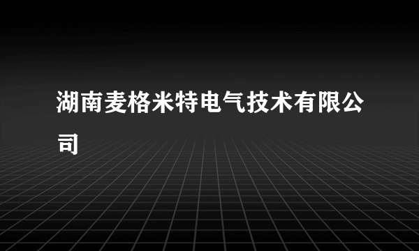 湖南麦格米特电气技术有限公司