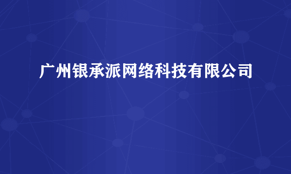 广州银承派网络科技有限公司