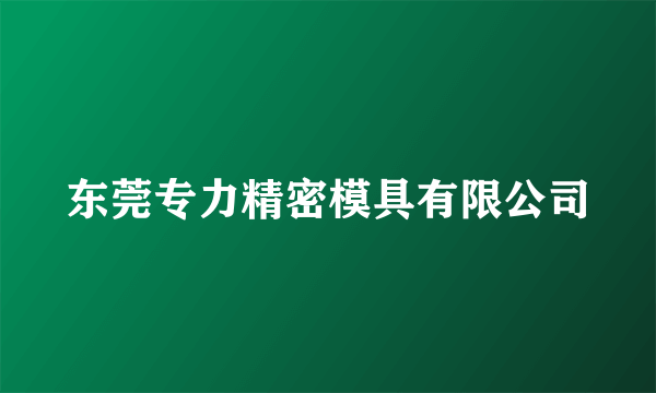 东莞专力精密模具有限公司