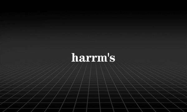 harrm's