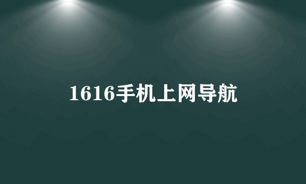 1616手机上网导航