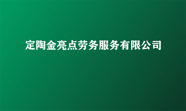 定陶金亮点劳务服务有限公司