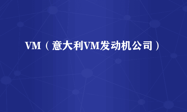 VM（意大利VM发动机公司）