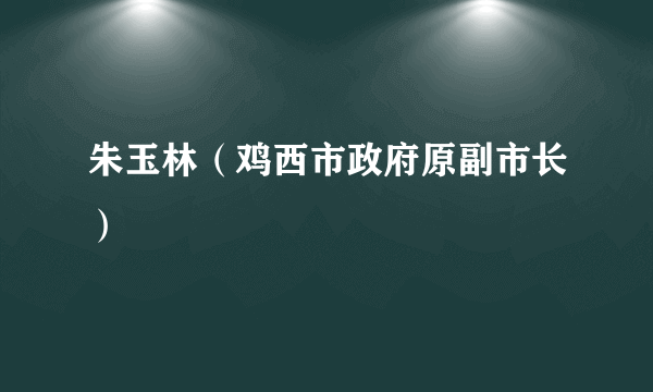 朱玉林（鸡西市政府原副市长）